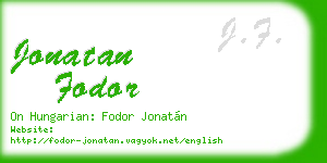 jonatan fodor business card