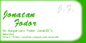 jonatan fodor business card